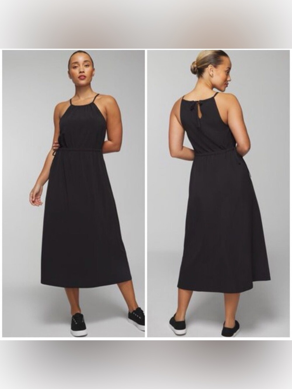 NWT Soma everstretch relax travel maxi dress built in bra XL - deodorant marks